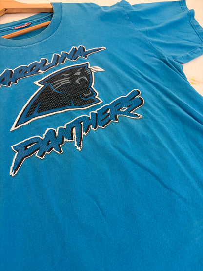 00s Carolina Panthers Blue Cat Scratch Tee (L)