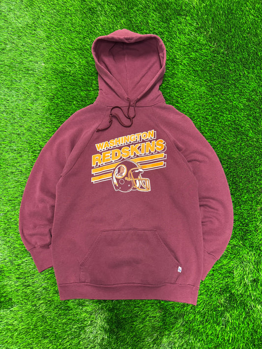 80s Washington Redskins Spell Out Helmet Logo 7 Hoodie (M)