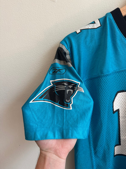 00s Carolina Panthers Jake Delhomme Blue Reebok Jersey (Youth L)