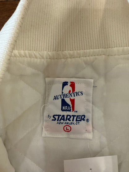 80s Los Angeles Lakers White Starter Satin Jacket (L)