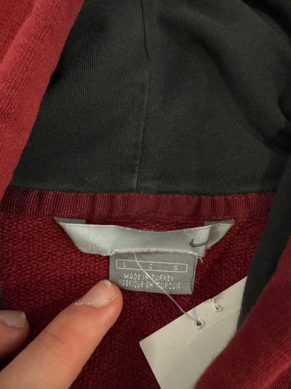 00s Nike Essential Swoosh Maroon Hoodie (XL)