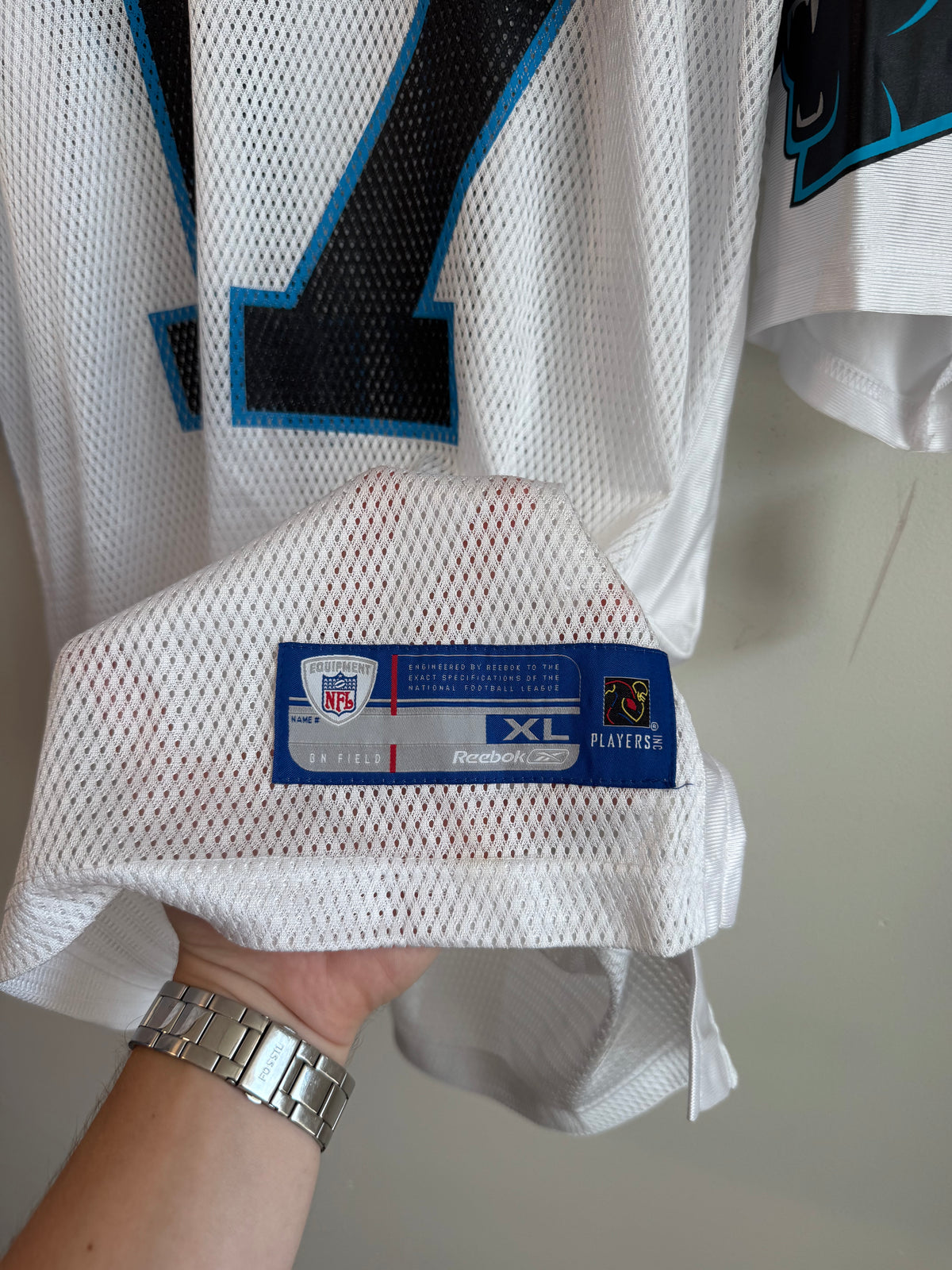00s Carolina Panthers Jake Delhomme Reebok Away Jersey (XL)