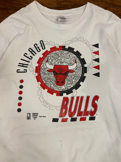 90s Chicago Bulls Team Hanes Vintage NBA Graphic Tee (XL)