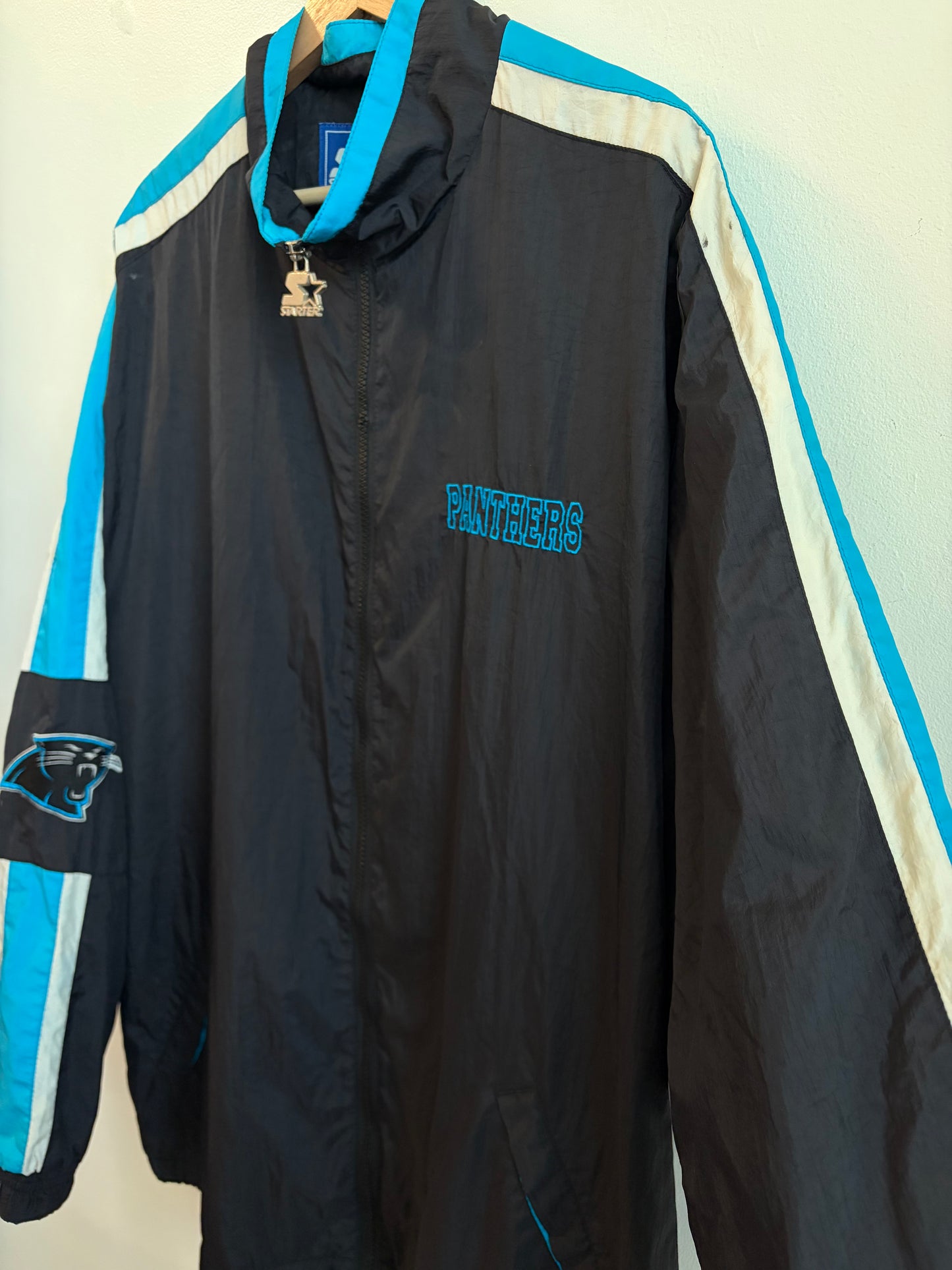 90s Carolina Panthers Starter Embroidered Windbreaker (XL)