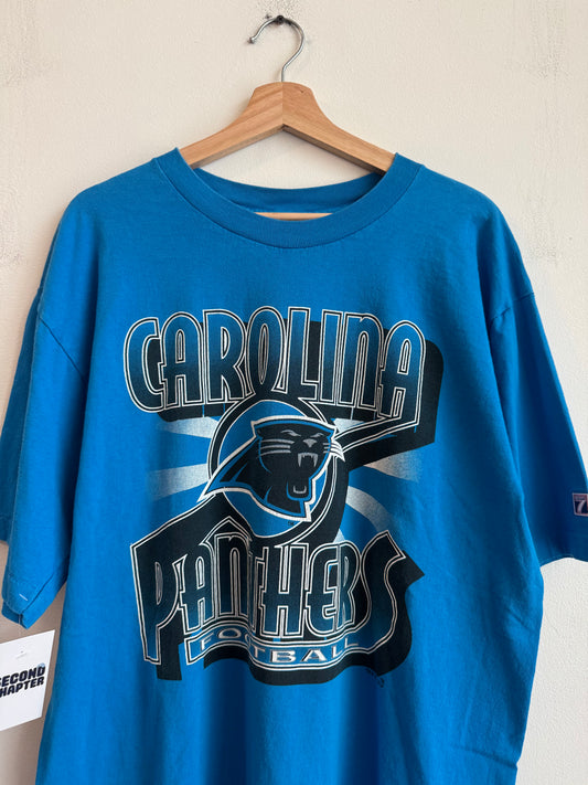 1995 Carolina Panthers Electric Blue Logo 7 Tee (XL)