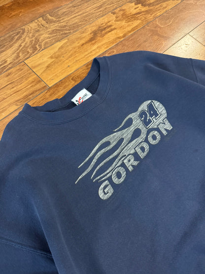 00s Jeff Gordon #24 Vintage Nascar Flames Crewneck (XL)