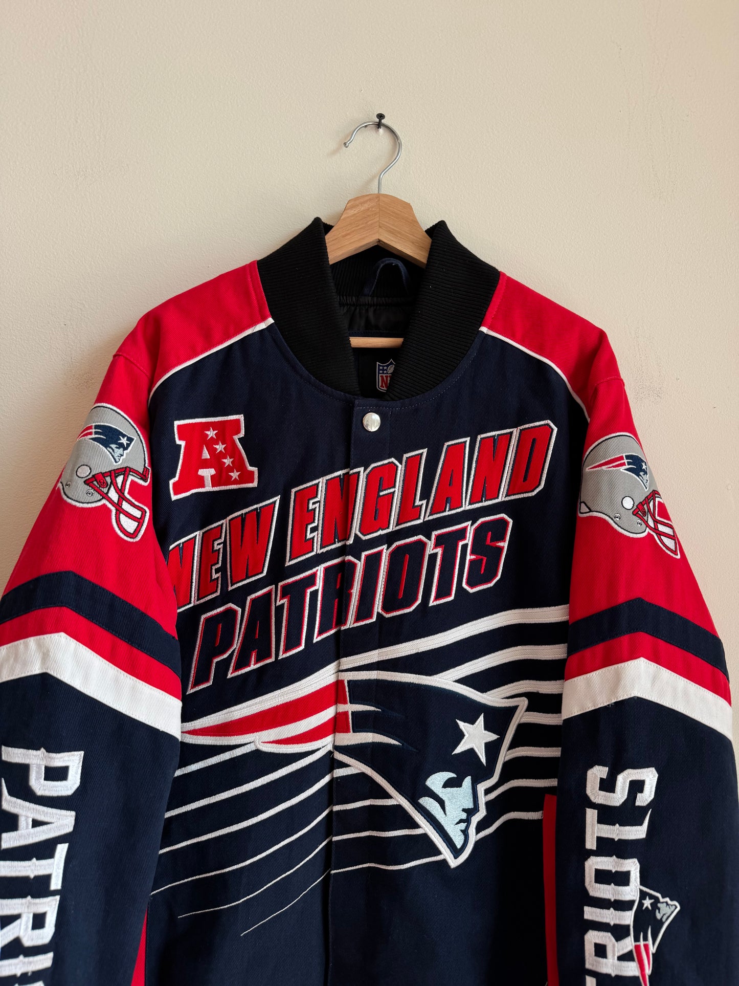 2010s New England Patriots Racing NFL GIII Racing Jacket (XL)