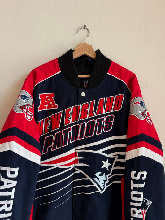 2010s New England Patriots Racing NFL GIII Racing Jacket (XL)