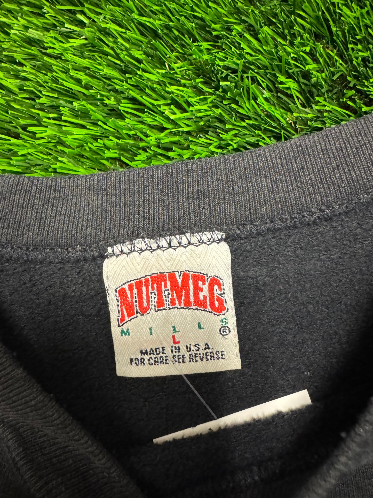 1993 Carolina Panthers Spell Out Faded Nutmeg Crewneck (L)