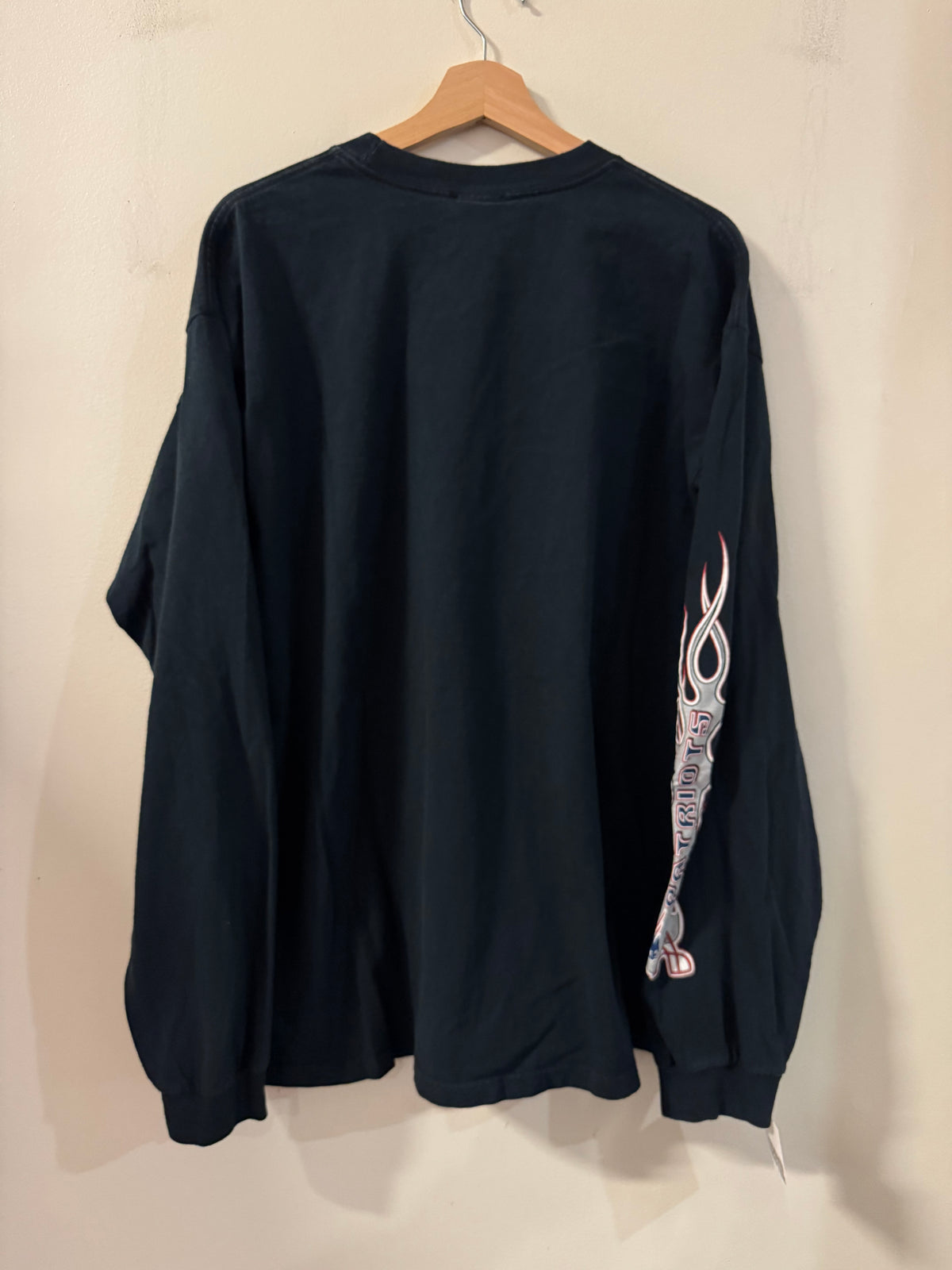 00s New England Patriots Flames Long Sleeve Shirt (XL)