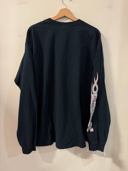 00s New England Patriots Flames Long Sleeve Shirt (XL)