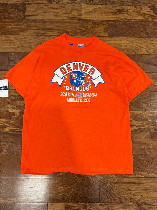 1987 Denver Broncos Rose Bowl Pasadena Tee (L)