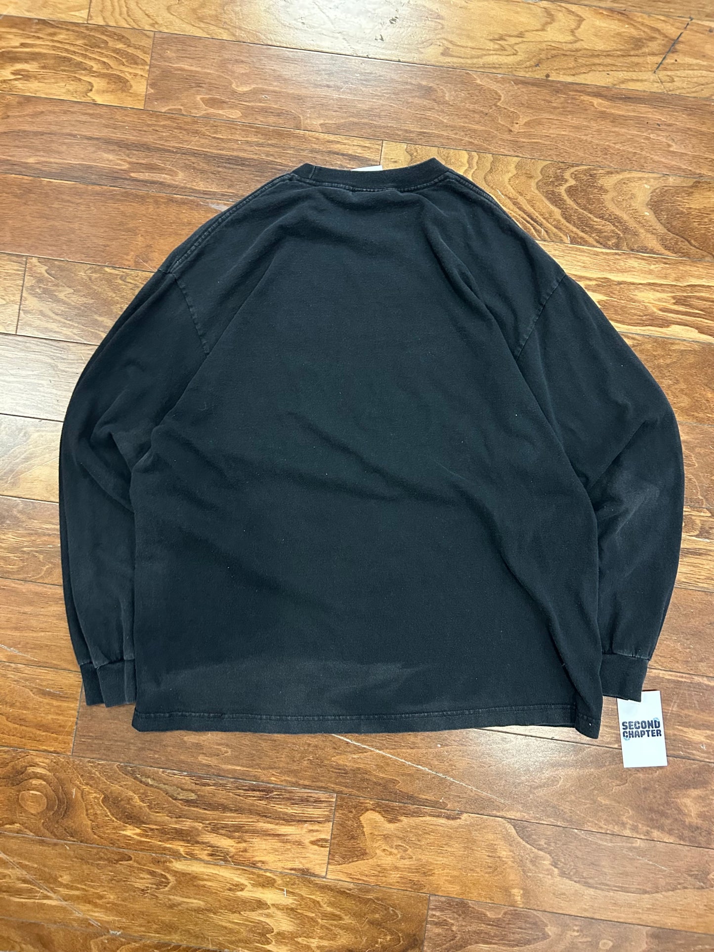 00s Carolina Panthers Faded Black Long Sleeve Shirt (XL)