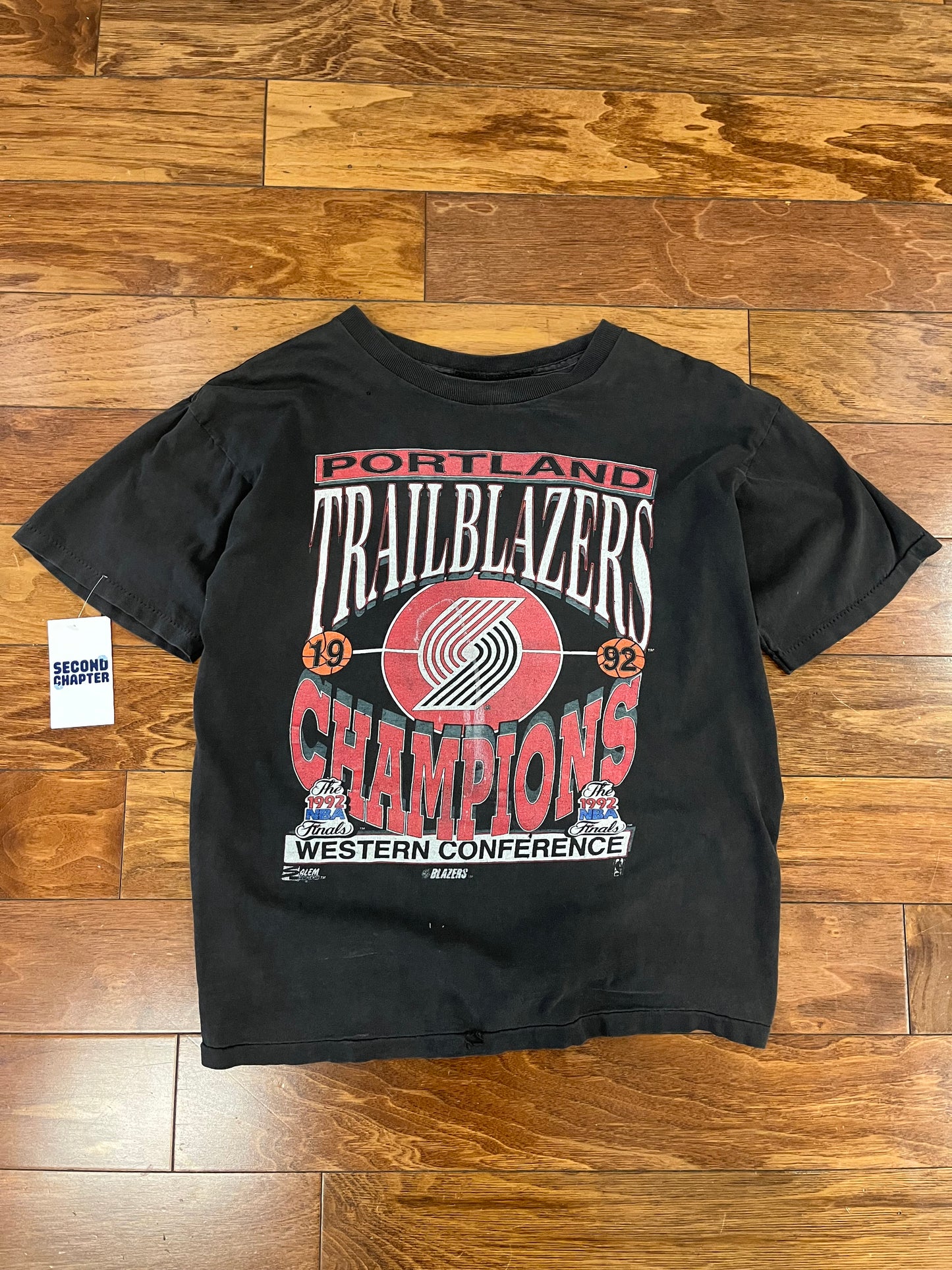 1992 Portland Trailblazers Thrashed Vintage NBA Tee (S)
