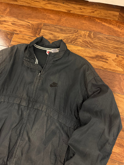90s Nike Faded Supreme Court Black Windbreaker (XL)