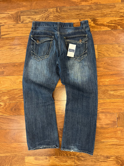 00s Flypaper Faded Dark Wash Bootcut Jeans (33 x 30)