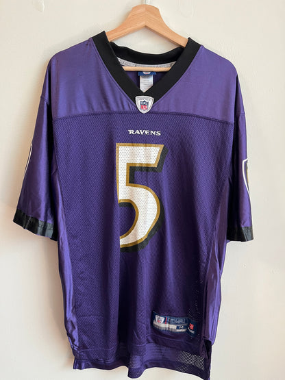 00s Baltimore Ravens Joe Flacco Purple Jersey (M)