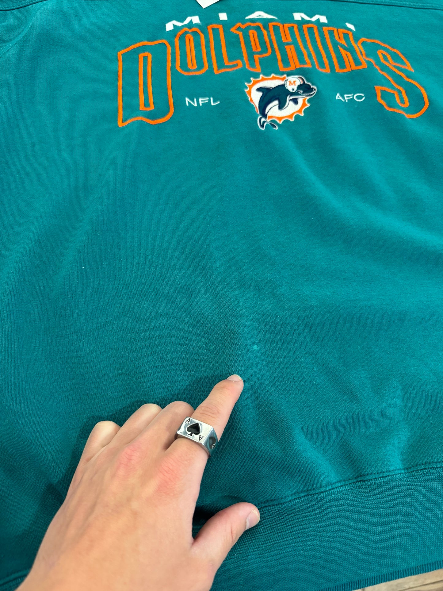 90s Miami Dolphins Embroidered Lee Sports Crewneck (XL)