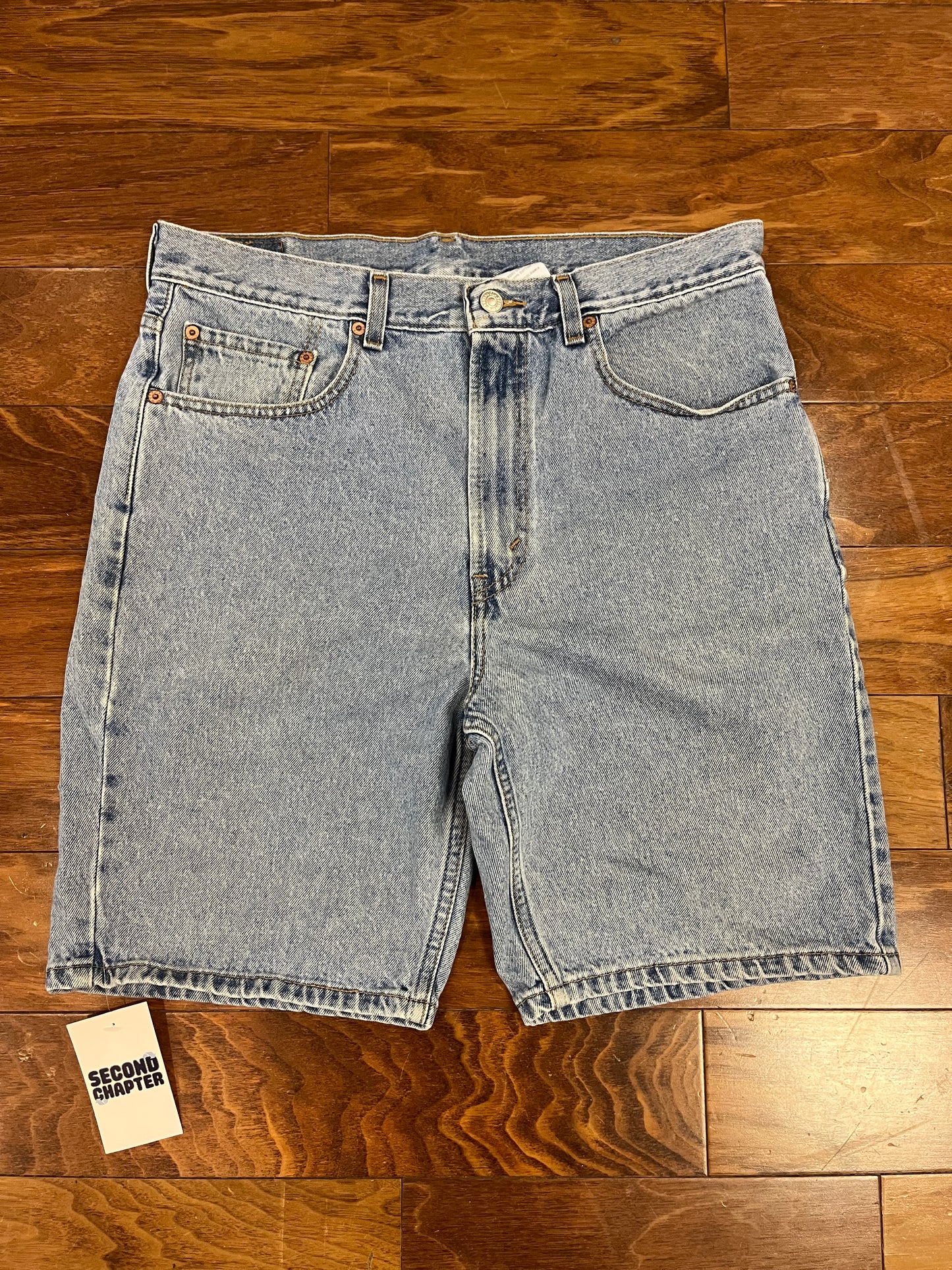 2003 Levi's 505 Light Wash Jean Shorts (34)