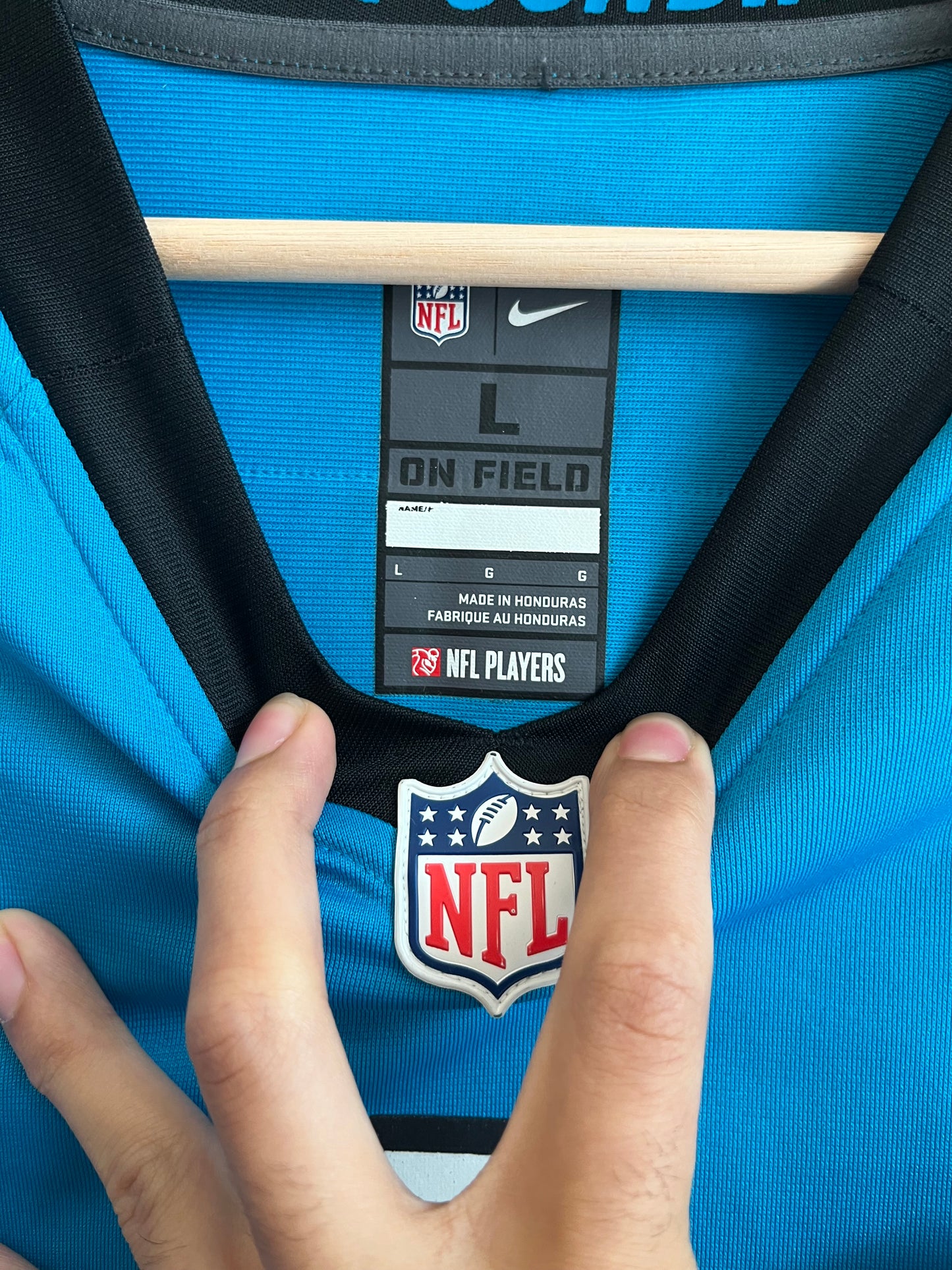 2010s Carolina Panthers Cam Newton Blue Nike Jersey (L)
