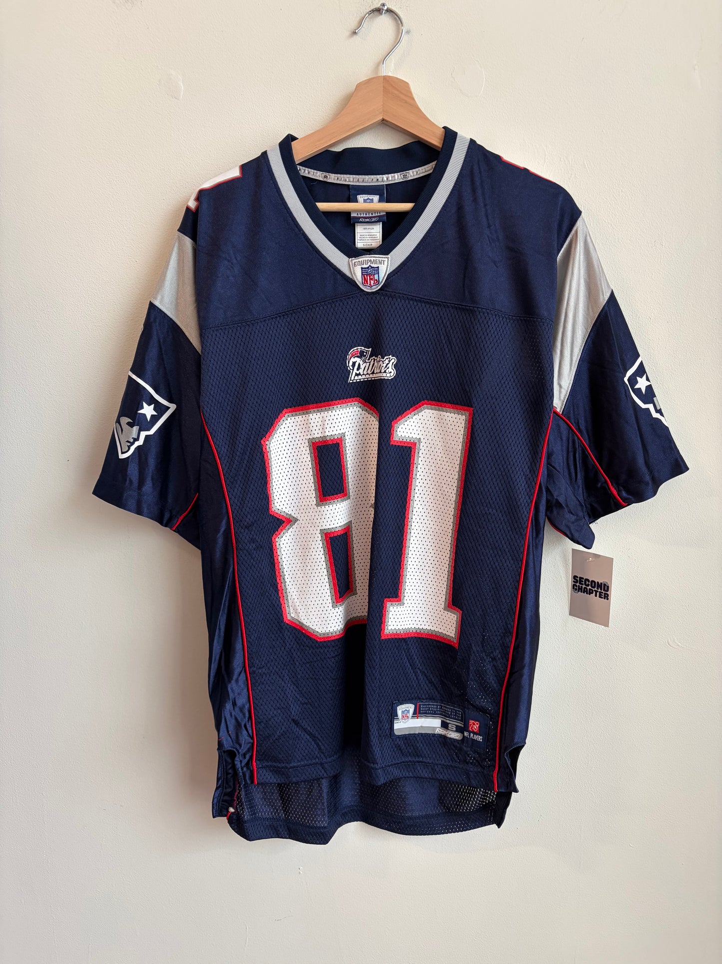 00s New England Patriots Randy Moss Reebok Jersey (S)