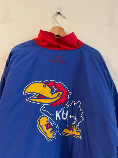 90s Kansas University (KU) Vintage Jayhawks Champion Puffer Jacket (XL)