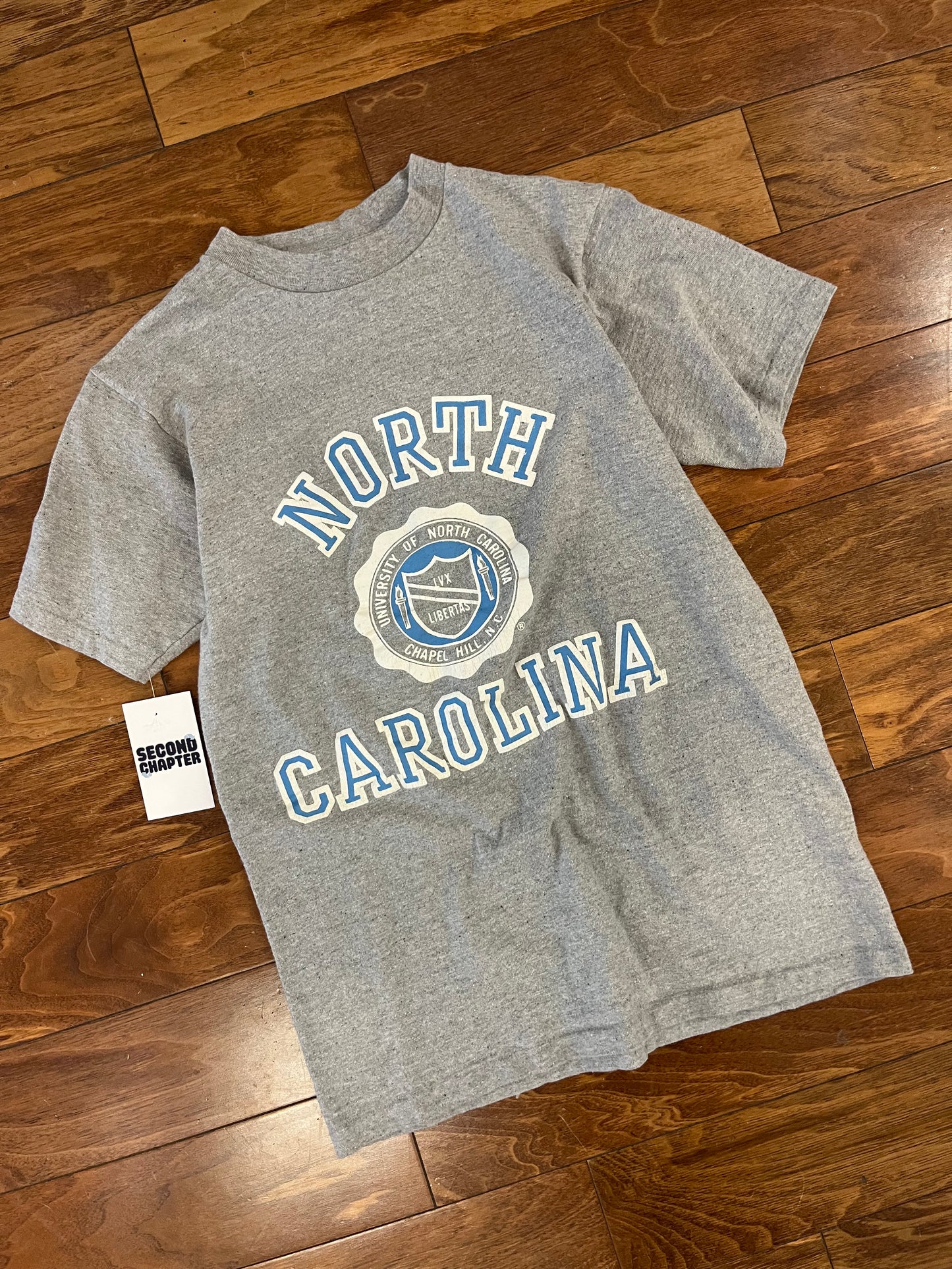 80s UNC Grey Collegiate Tee (S)