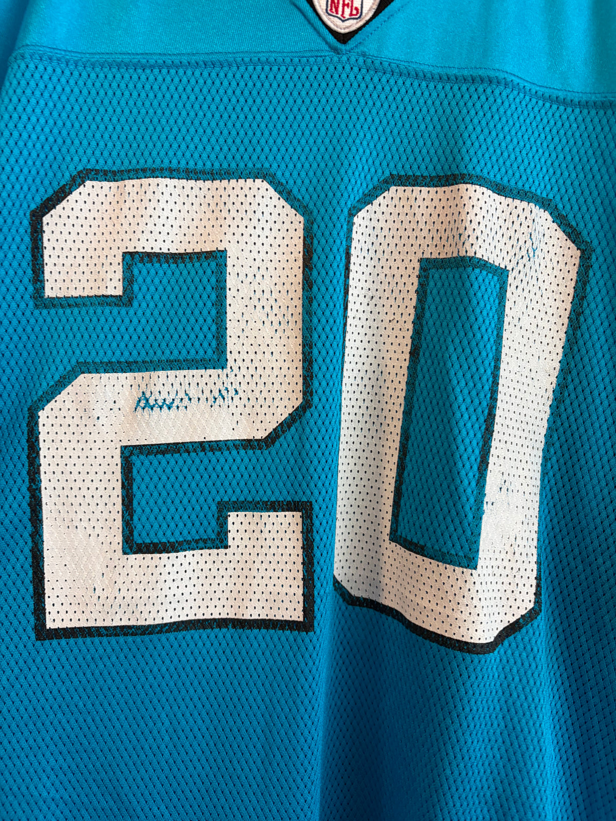 00s Carolina Panthers DeShaun Fosters Reebok Blue Jersey (XL)