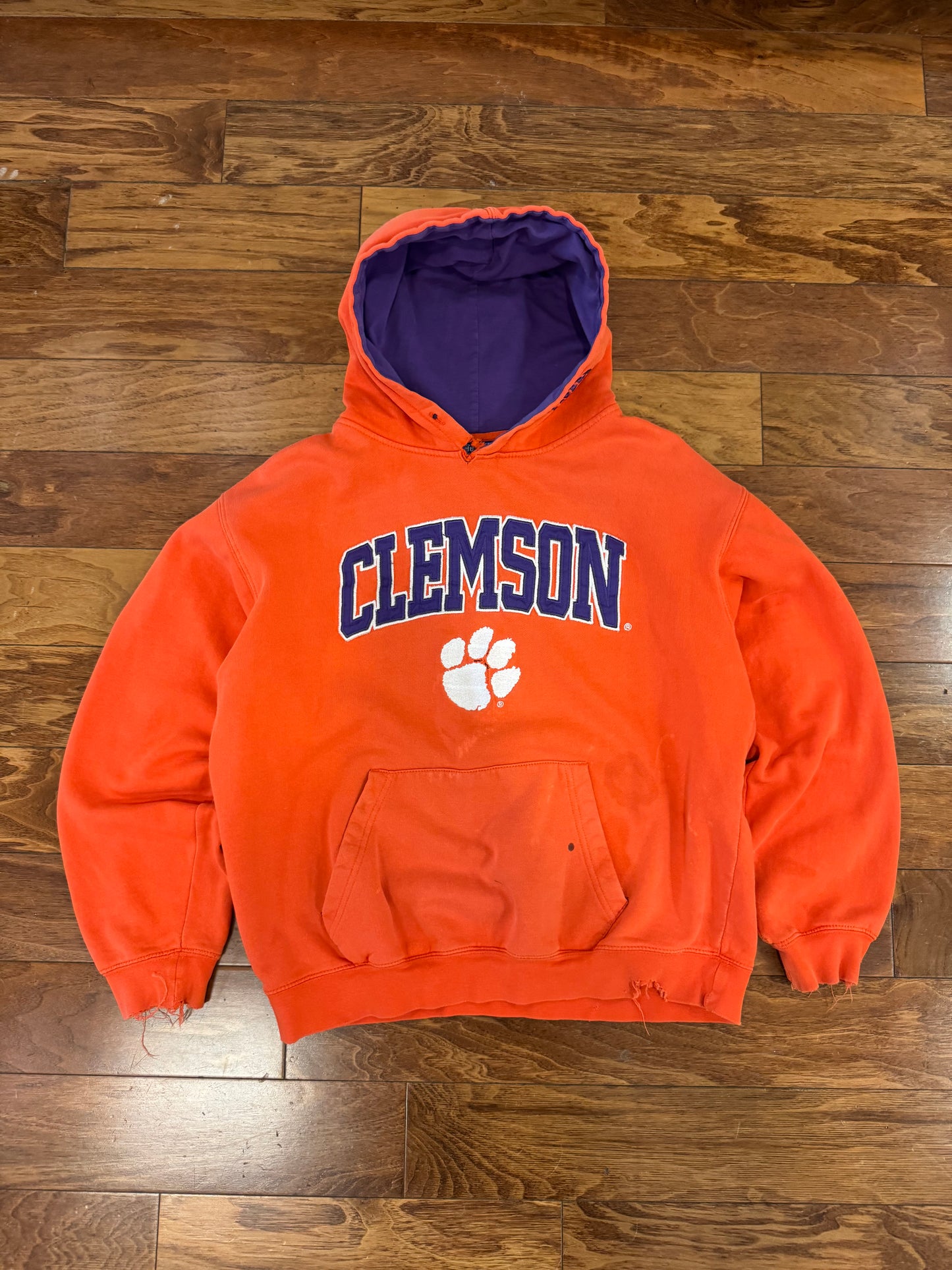 00s Clemson Thrashed Hoodie (L)