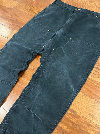 2005 Carhartt Black Double Knee Pants (40 x 30)
