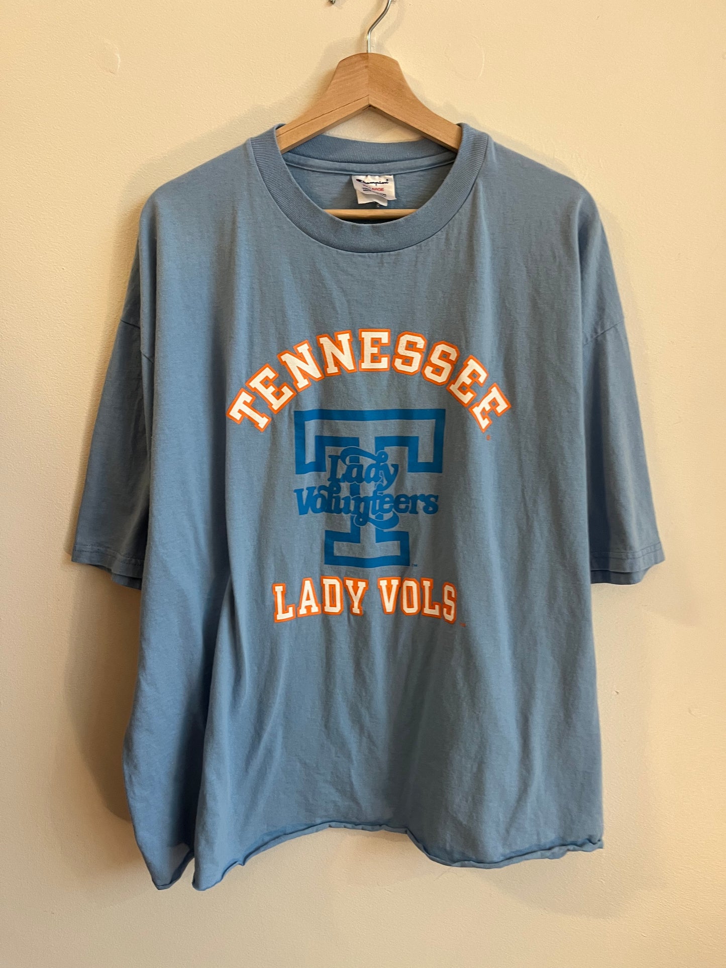 90s Tennessee Lady Vols Vintage Champion Cropped Tee (XL)