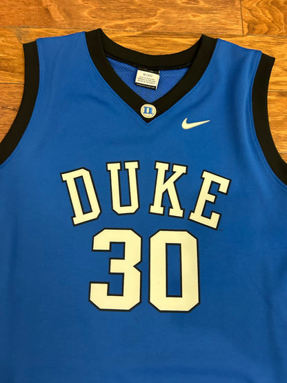 00s Duke #30 Nike Elite Basketball Jersey (Youth XL)