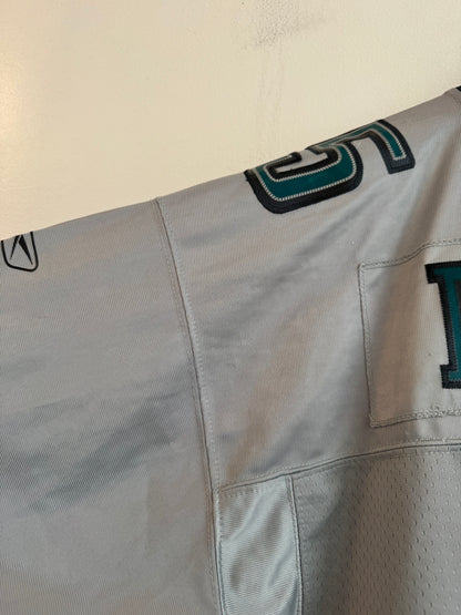 00s Philadelphia Eagles Donovan McNabb Silver Storm Collection Reebok Stitched Jersey (XL)
