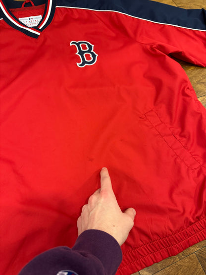2010s Red Sox Majestic Spell Out Vintage Windbreaker (XL)