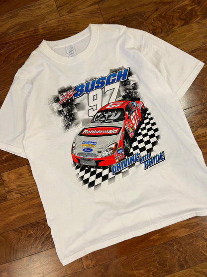 00s Nascar Rubbermaid White Tee (XL)