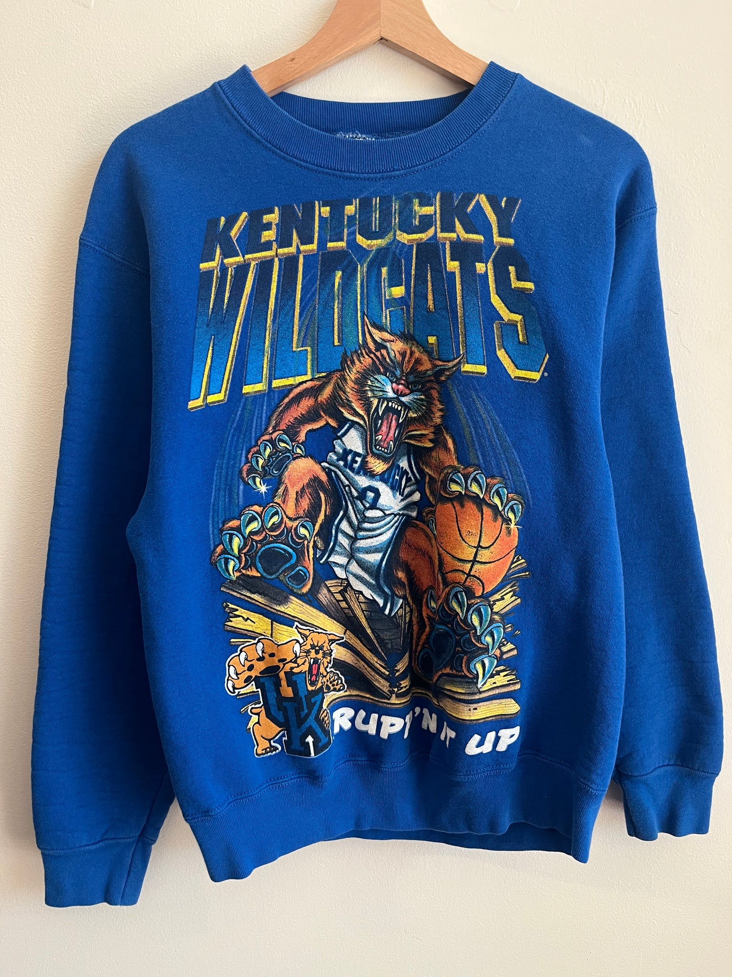 90s Kentucky Wildcats Salem Crazy Graphic Crewneck (M)