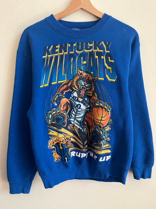 90s Kentucky Wildcats Salem Crazy Graphic Crewneck (M)