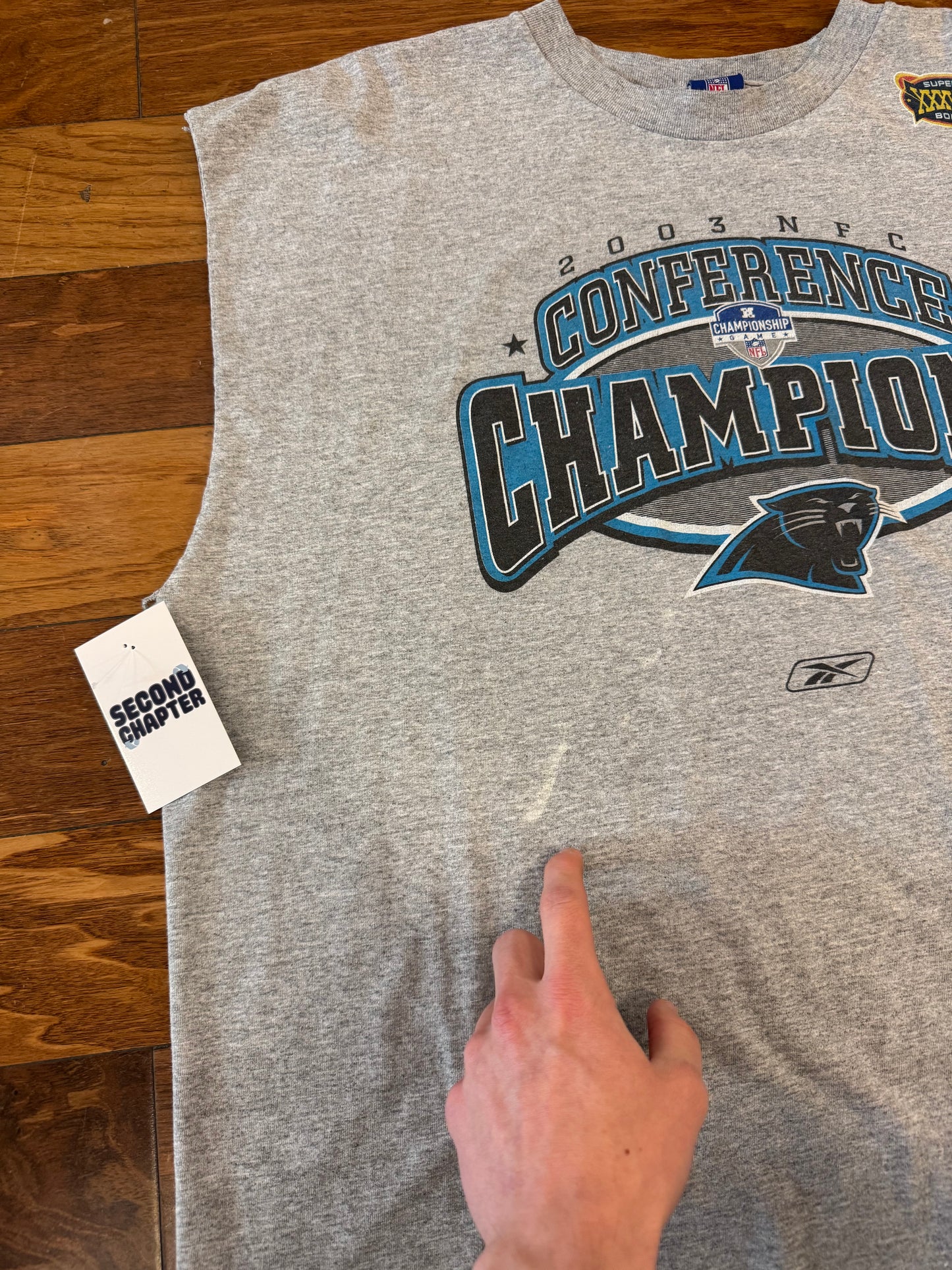 2003 Carolina Panthers Champions Sleeveless Tee (XXL)