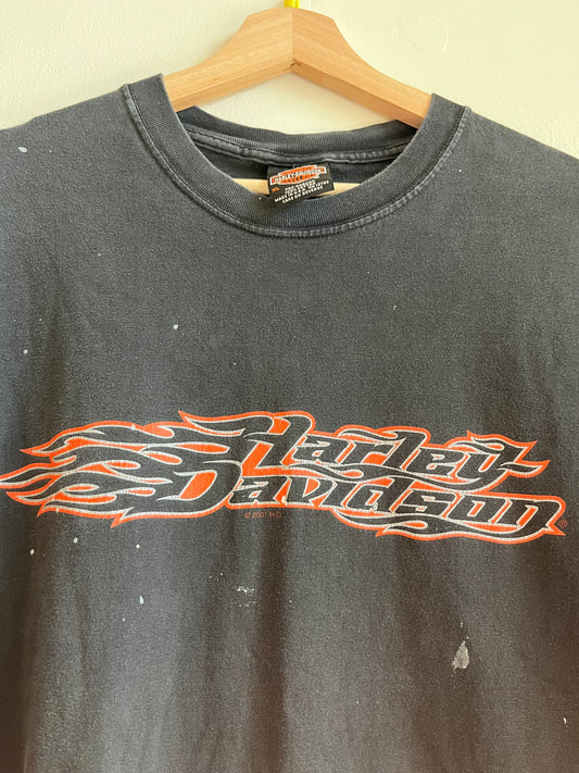 2001 Harley Davidson Paint Splatter Atlantic City Tee (XL)