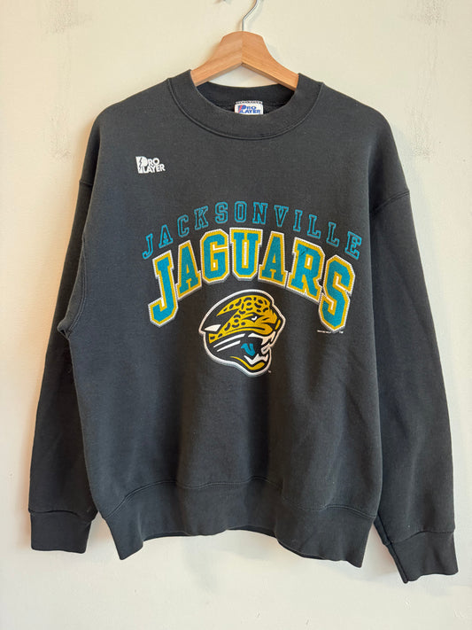 1996 Jacksonville Jaguars Black Pro Player Crewneck (L)