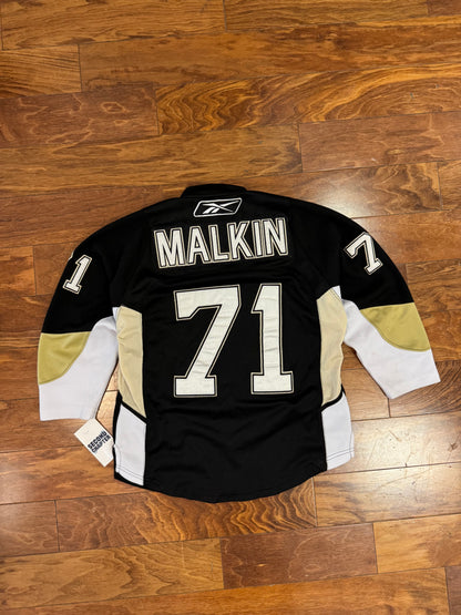 00s Pittsburgh Penguins Malkin Reebok Jersey (Youth S/M)