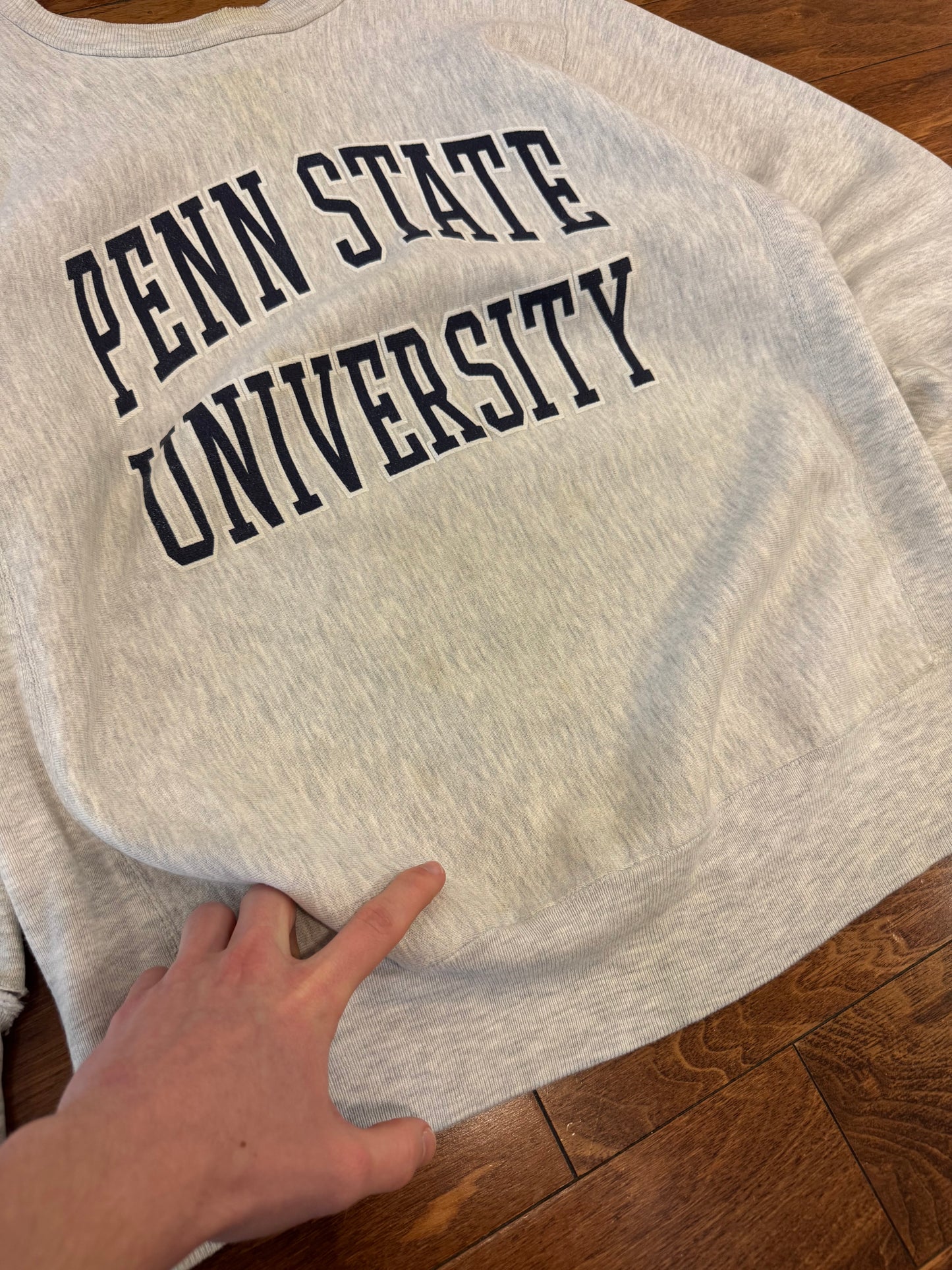 90s Penn State University Nittany Lions Spell Out Reverse Weave Vintage Crewneck (M)