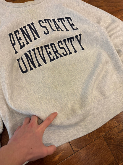90s Penn State University Nittany Lions Spell Out Reverse Weave Vintage Crewneck (M)