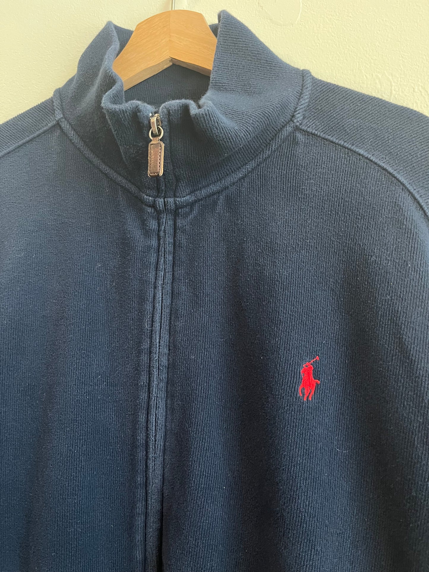 00s Polo Ralph Lauren Full Zip Navy Fleece (XL)