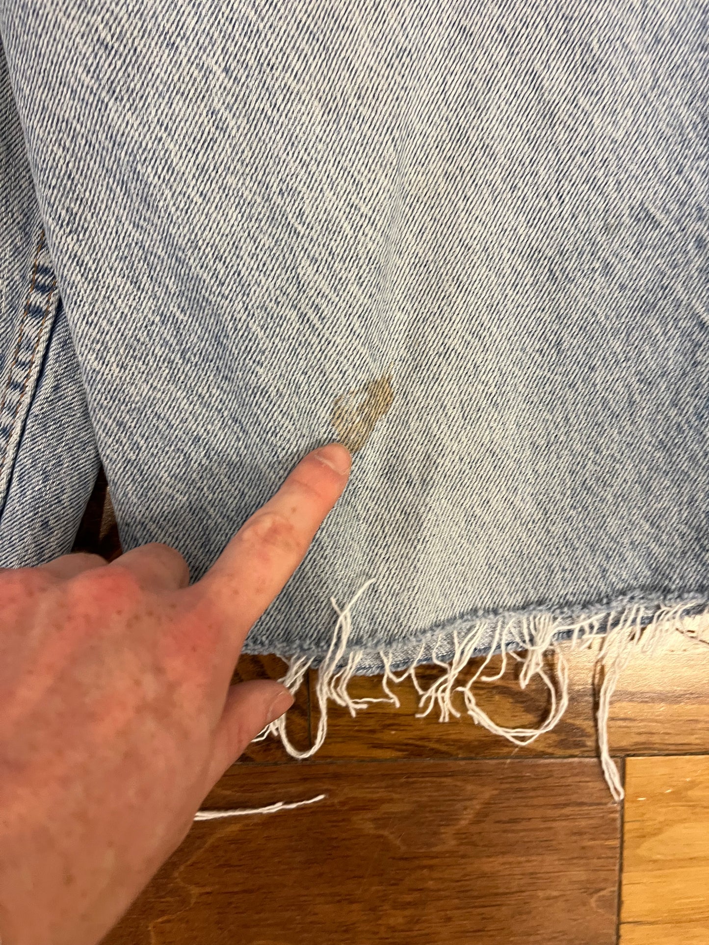 90s Levi's Student Vintage Orange Tab Distressed Light Wash Jeans (28)