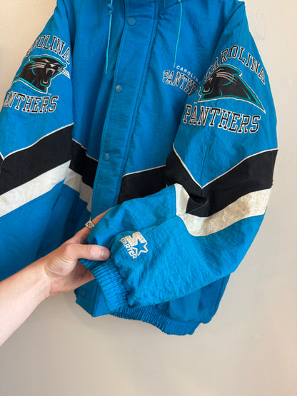 90s Carolina Panthers NFL Pro Line Puffer Jacket  (XXXL)