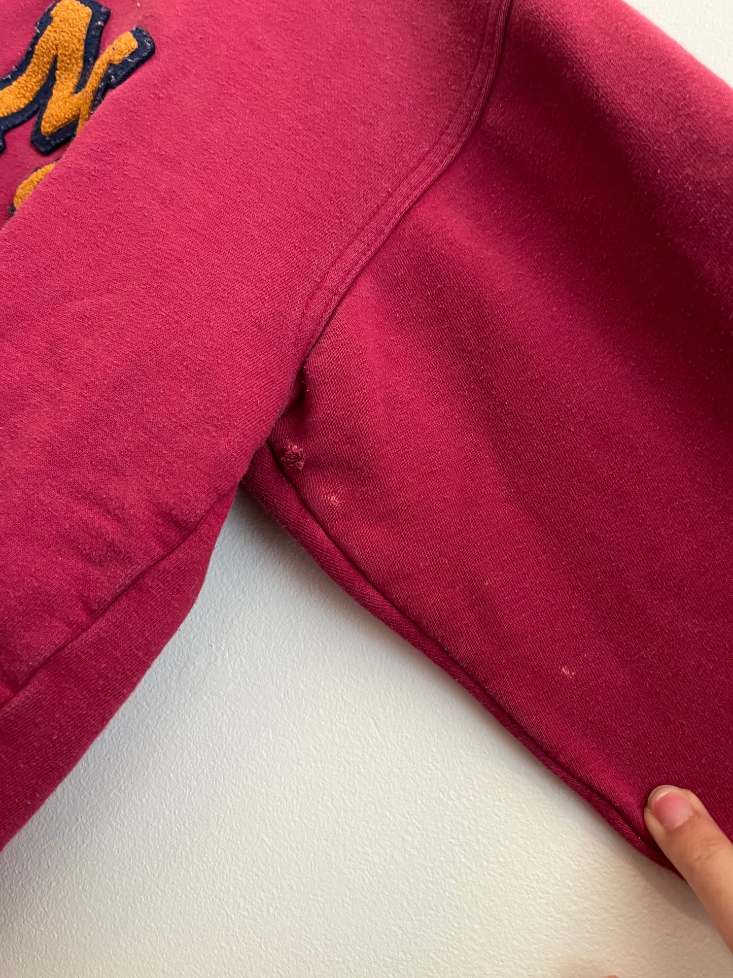 90s BUM Equipment Stained Cropped Crewneck (M)