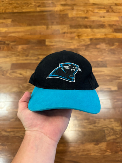 00s Carolina Panthers NFL Velcro Strap Logo Hat (OS)