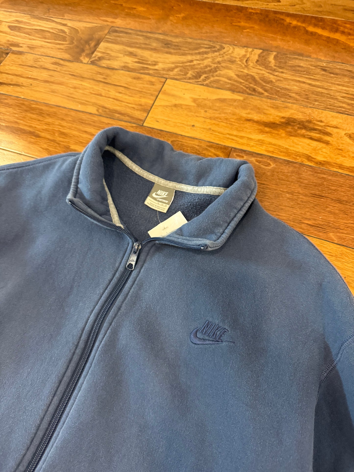 Y2K Nike Essential Full Zip Blue Jacket (XL)