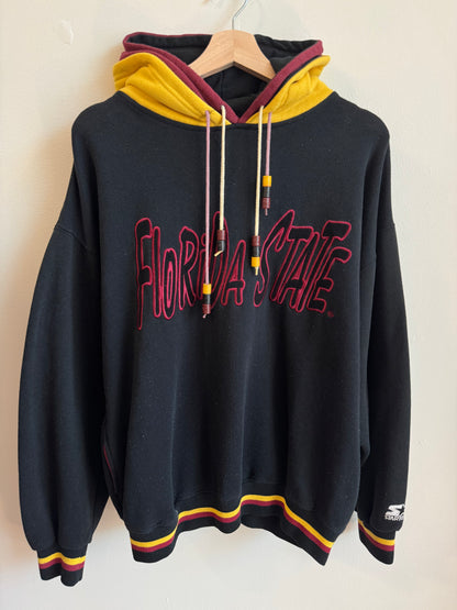 90s Florida State (FSU) Starter Double Hood Hoodie (L)